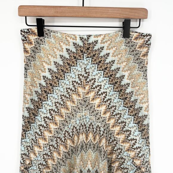 Banana Republic Boho Blue and Brown Flowy Midi Skirt Size XS - Picture 5 of 6